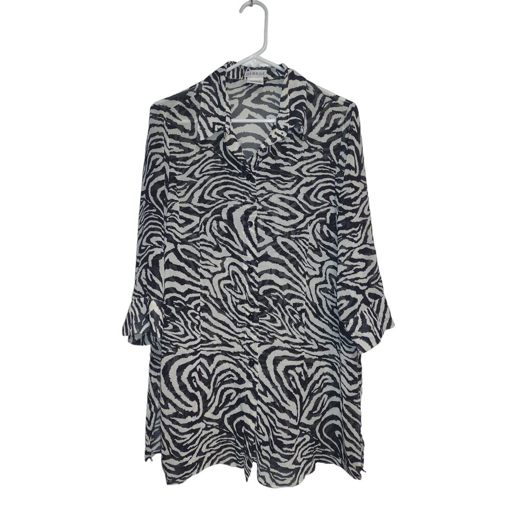 George Women's Button Up Shirt Size Medium